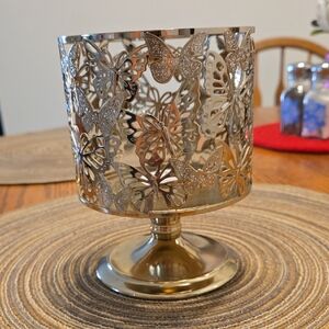 New Bath & Body Works Gold Butterfly Candle Holder